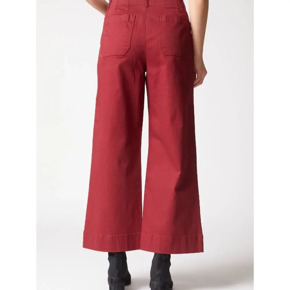 NWT - Habitat Stretch Denim Wide Ankle Jean - Size 16 - Picture 3 of 7